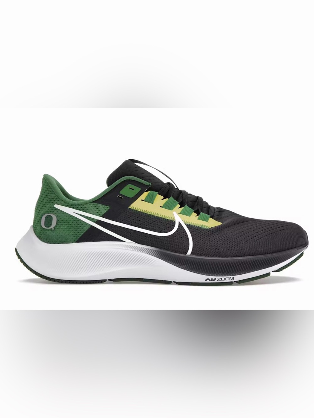 Oregon Ducks Nike Air Zoom Pegasus 38 - Black, Green, Yellow, White